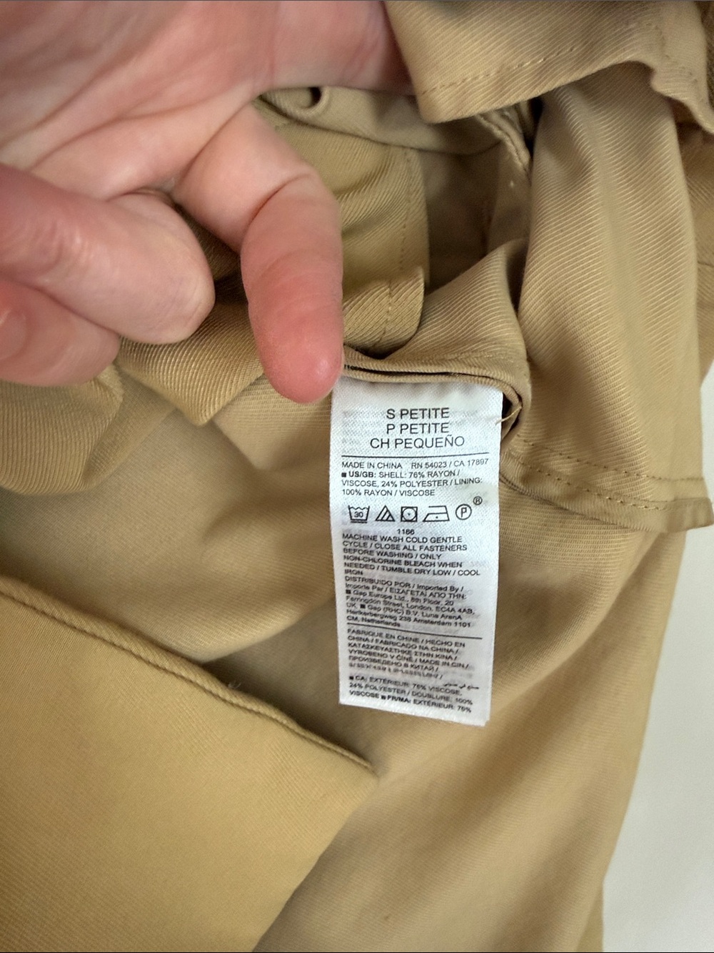 Banana Republic Tan Double-Breasted Blazer Small Petite - Picture 5 of 6